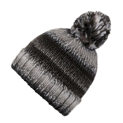 Black - Front - Regatta Womens-Ladies Frosty VI Knitted Beanie