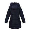 Navy - Back - Regatta Girls Peppa Pig Flowers Padded Jacket