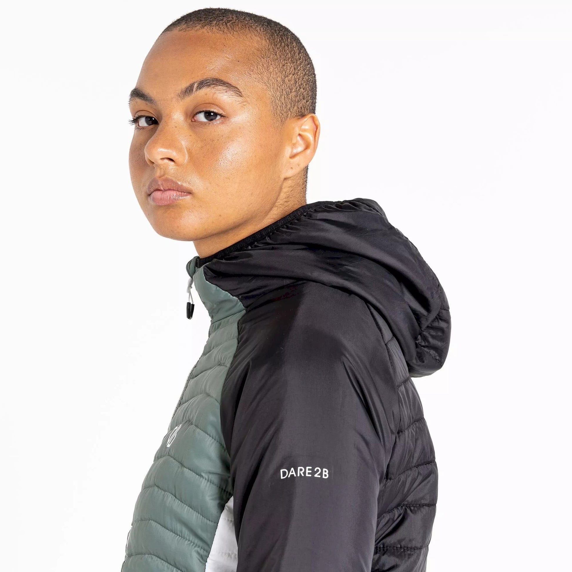 Duck Green-Black - Lifestyle - Dare 2B Womens-Ladies Surmount II Wool Padded Jacket
