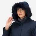 Navy - Close up - Regatta Womens-Ladies Myla II Parka