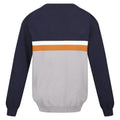 Navy-Storm Grey - Back - Regatta Mens Kaelen Colour Block Knitted Jumper