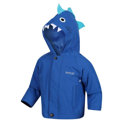 Nautical Blue - Side - Regatta Childrens-Kids Shark Waterproof Jacket
