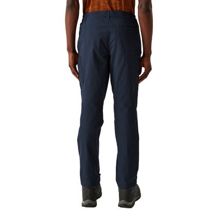 Navy - Side - Regatta Mens Highton Lined Walking Trousers