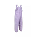 Pastel Lilac - Back - Regatta Childrens-Kids Splish Splash Splosh Peppa Pig Waterproof Lined Dungarees