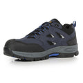 Navy-Oxford Blue - Close up - Regatta Mens Mudstone Nubuck Safety Trainers