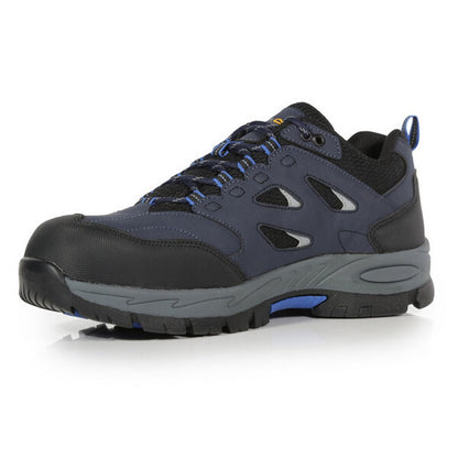 Navy-Oxford Blue - Close up - Regatta Professional Mens Nubuck Safety Trainers