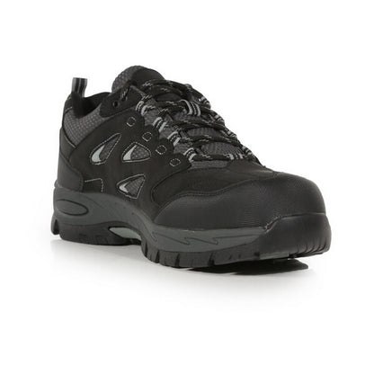 Black-Granite - Front - Regatta Professional Mens Nubuck Safety Trainers
