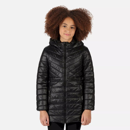 Black - Pack Shot - Regatta Childrens-Kids Babette Insulated Padded Jacket