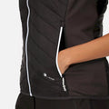 Black-Ash - Pack Shot - Regatta Womens-Ladies Halton V Softshell Body Warmer