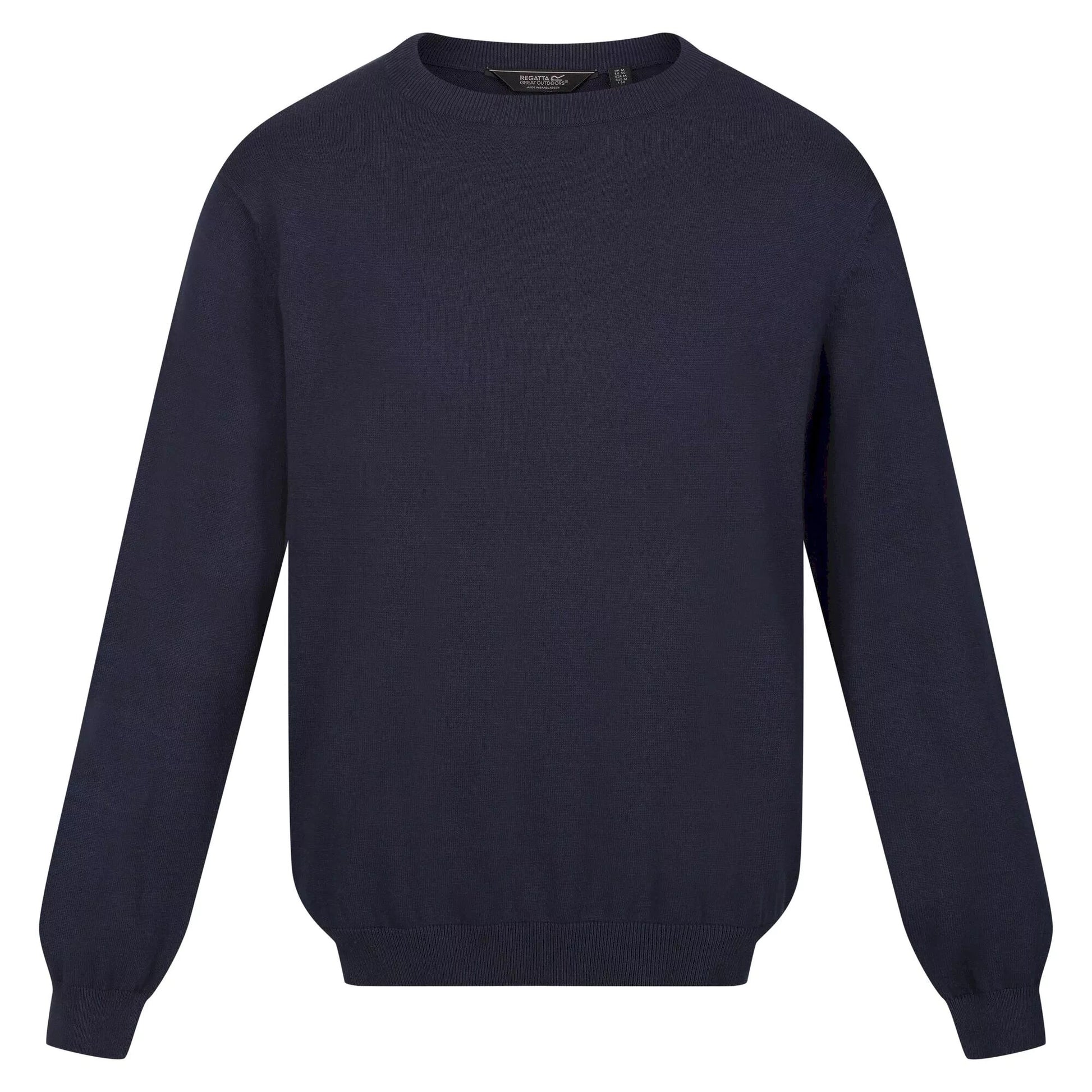 Navy - Front - Regatta Mens Kaelen Jersey Knitted Jumper