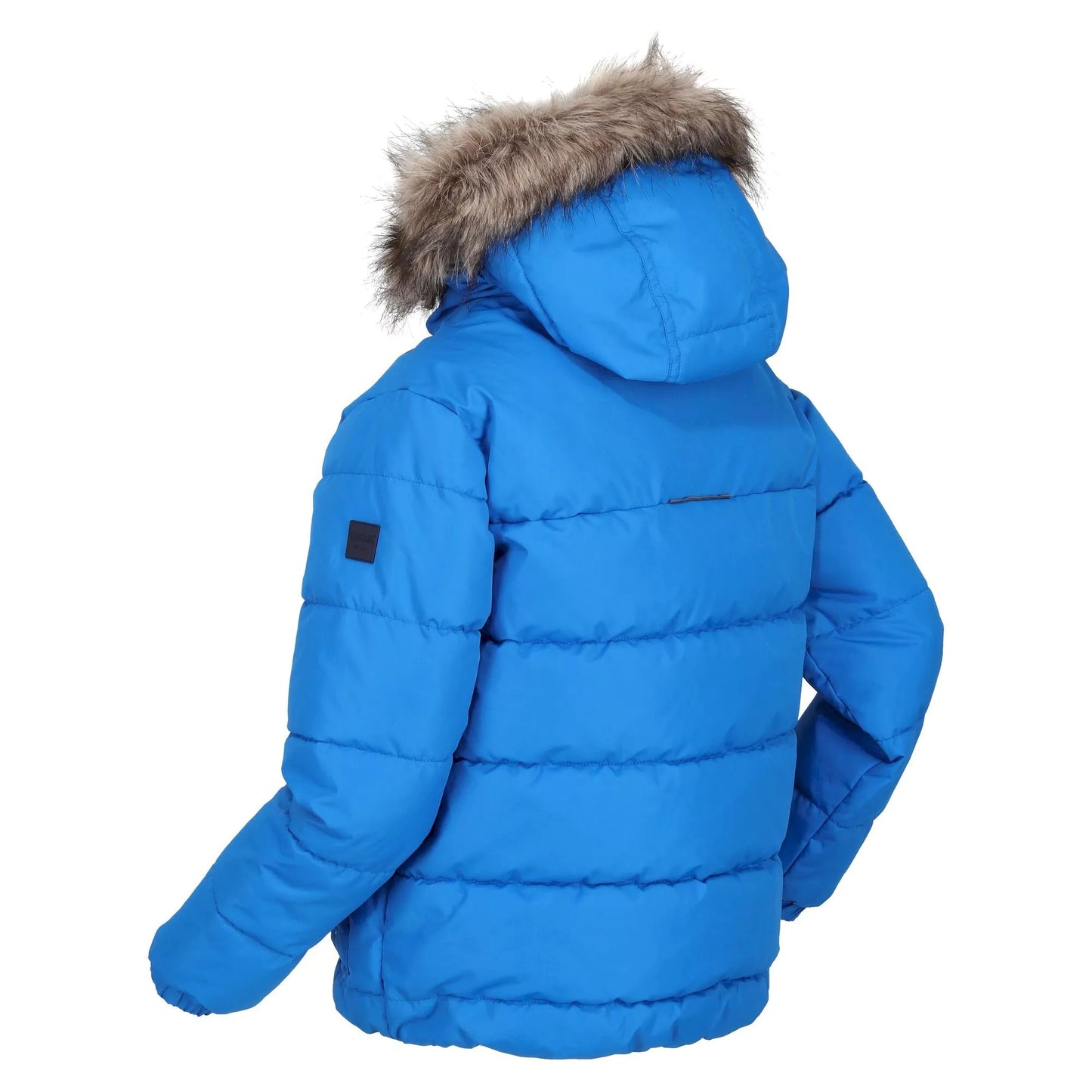 Blue - Lifestyle - Regatta Childrens-Kids Faux Fur Trim Parka
