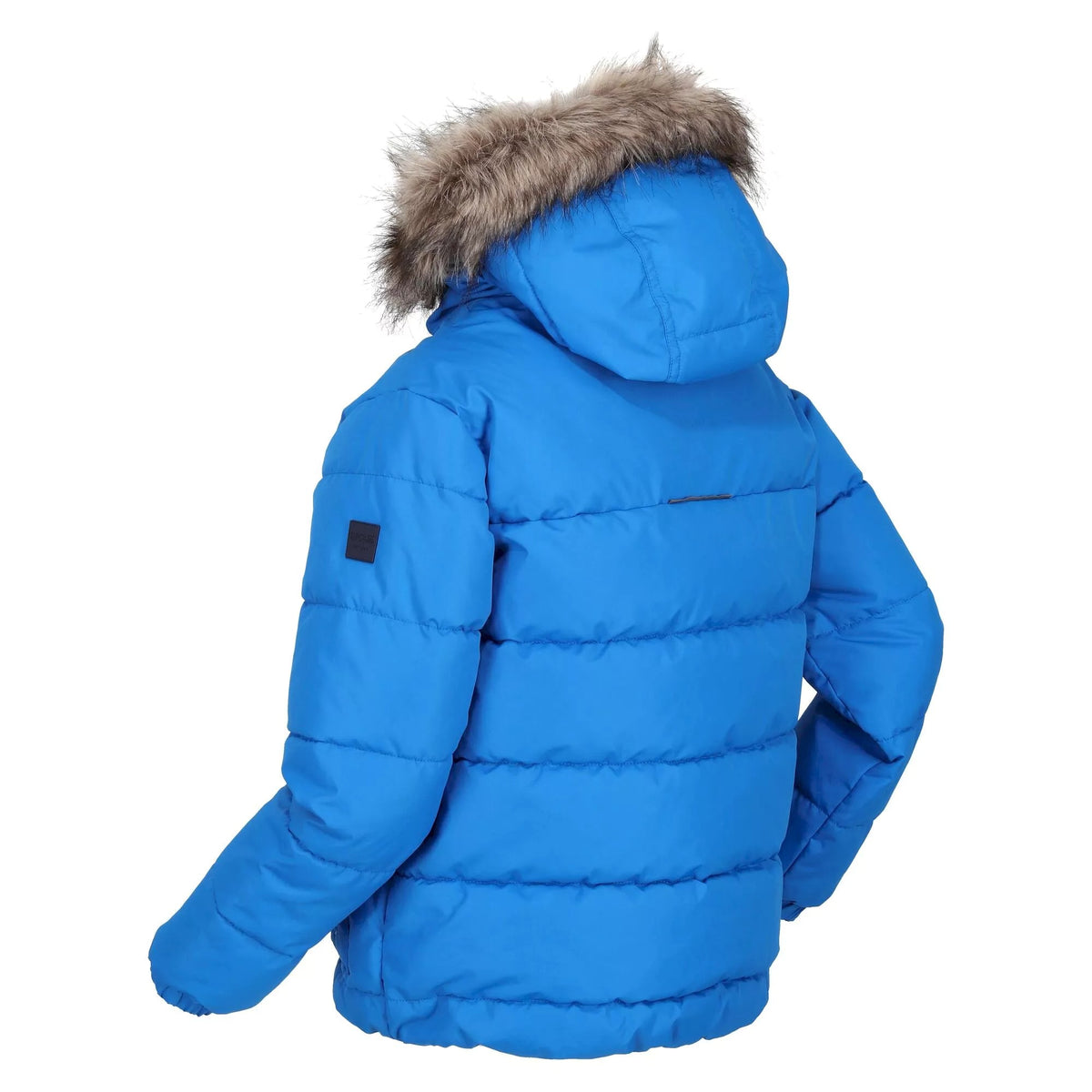 Blue - Lifestyle - Regatta Childrens-Kids Faux Fur Trim Parka