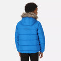 Blue - Close up - Regatta Childrens-Kids Faux Fur Trim Parka