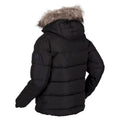 Black - Lifestyle - Regatta Childrens-Kids Faux Fur Trim Parka