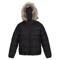 Black - Front - Regatta Childrens-Kids Faux Fur Trim Parka