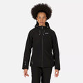 Black - Pack Shot - Regatta Womens-Ladies Highton II Stretch Padded Jacket