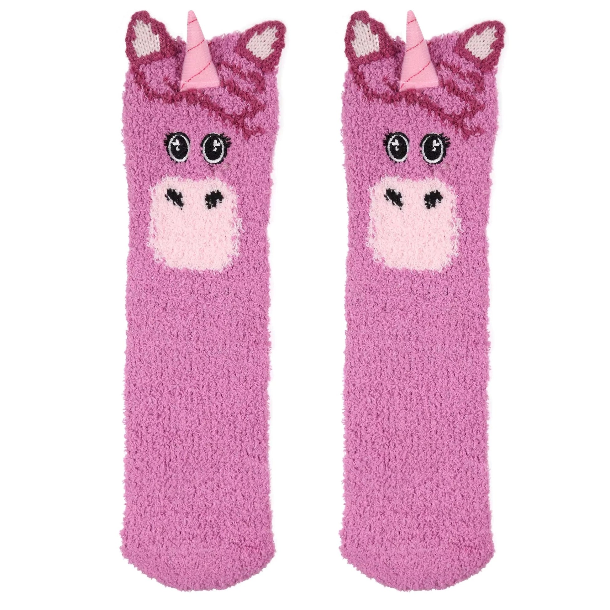 Radiant Orchid - Front - Regatta Childrens-Kids Mudplay Unicorn Socks