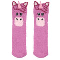 Radiant Orchid - Front - Regatta Childrens-Kids Mudplay Unicorn Socks