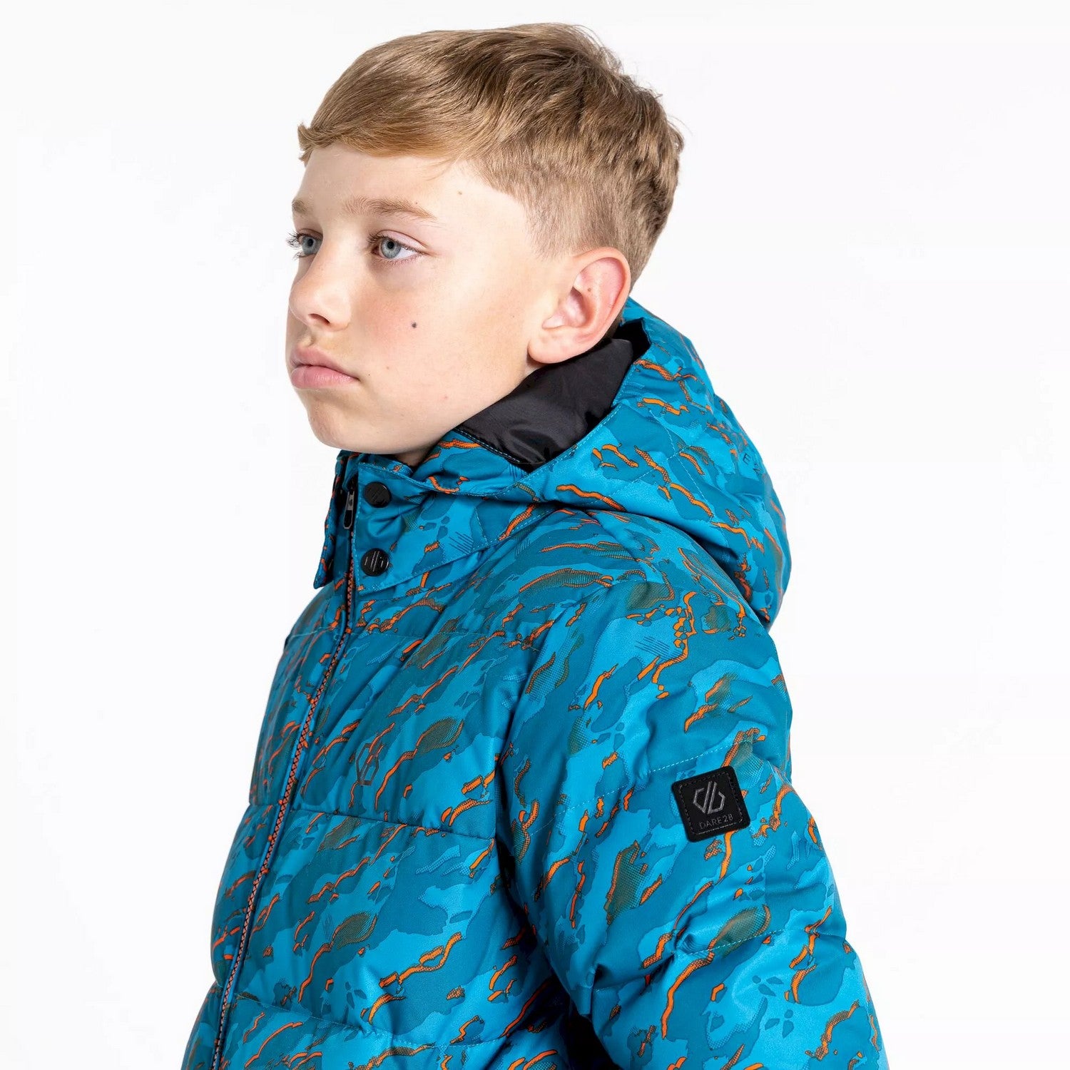 Fjord Blue - Lifestyle - Dare 2B Boys All About Camo Ski Jacket