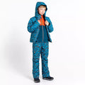 Fjord Blue - Close up - Dare 2B Boys All About Camo Ski Jacket