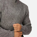 Dark Grey - Pack Shot - Regatta Mens Kaison Marl Knitted Half Zip Jumper