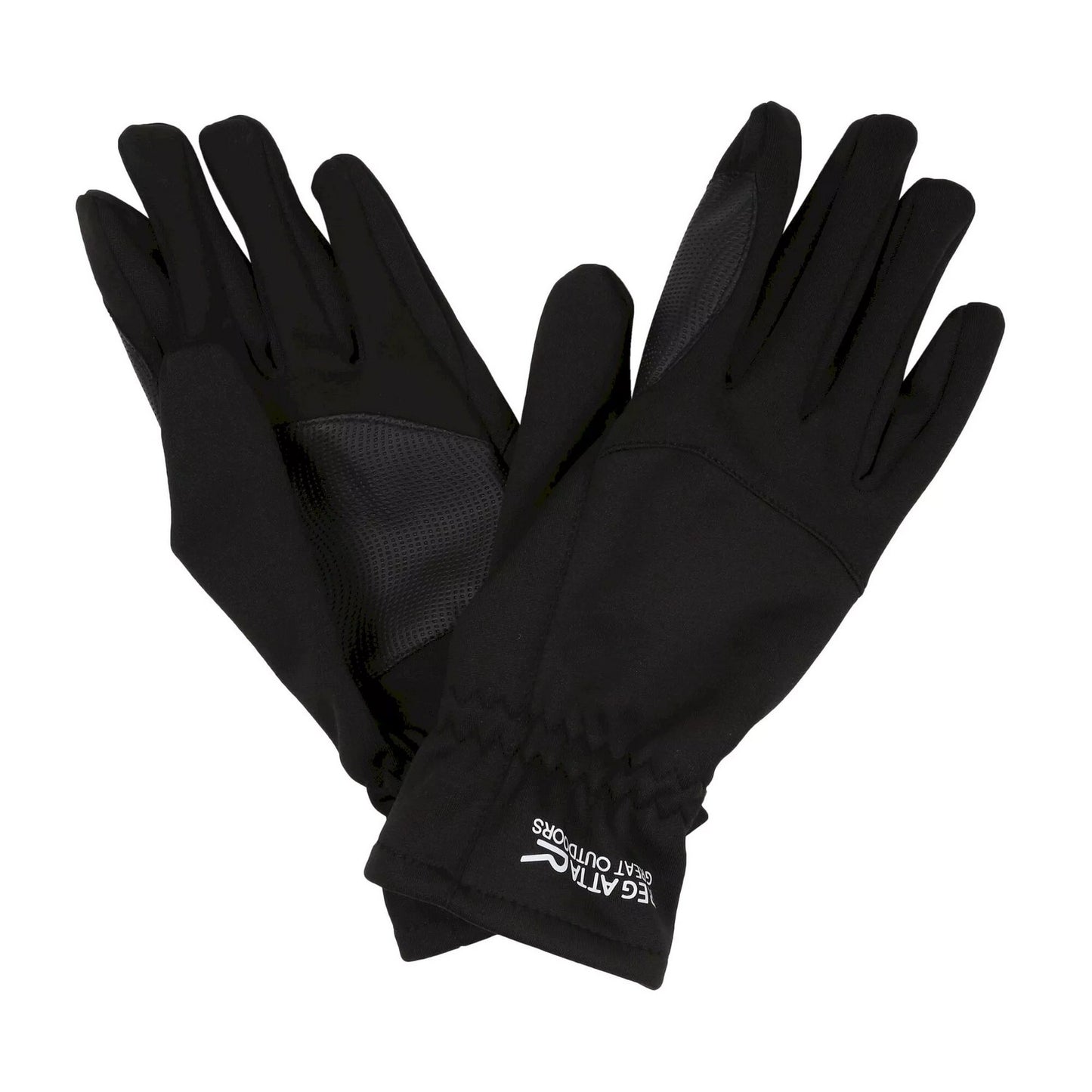 Black - Front - Regatta Unisex Adult III Softshell Gloves
