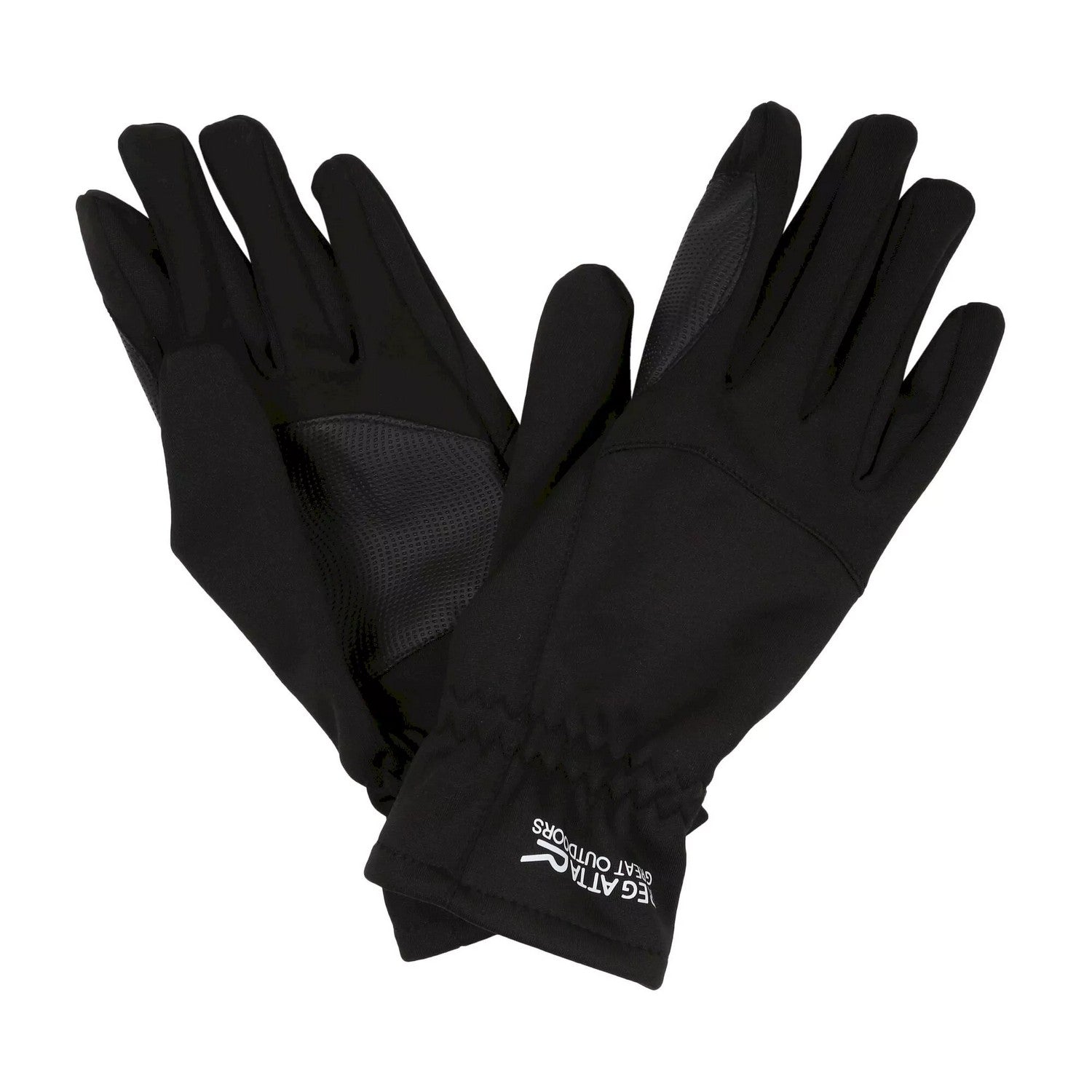Black - Front - Regatta Unisex Adult III Softshell Gloves