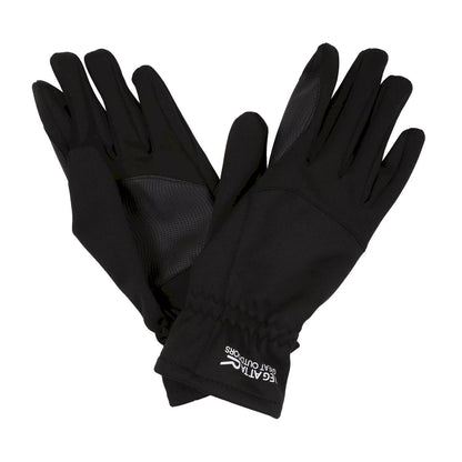 Black - Front - Regatta Unisex Adult III Softshell Gloves