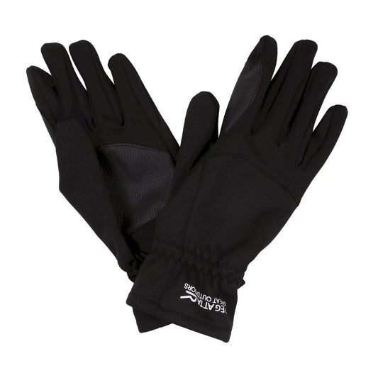 Black - Front - Regatta Unisex Adult III Softshell Gloves