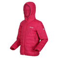 Berry Pink - Side - Regatta Childrens-Kids Hillpack Hooded Jacket