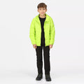 Bright Kiwi - Pack Shot - Regatta Childrens-Kids Hillpack Hooded Jacket