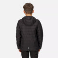 Black - Close up - Regatta Childrens-Kids Hillpack Hooded Jacket