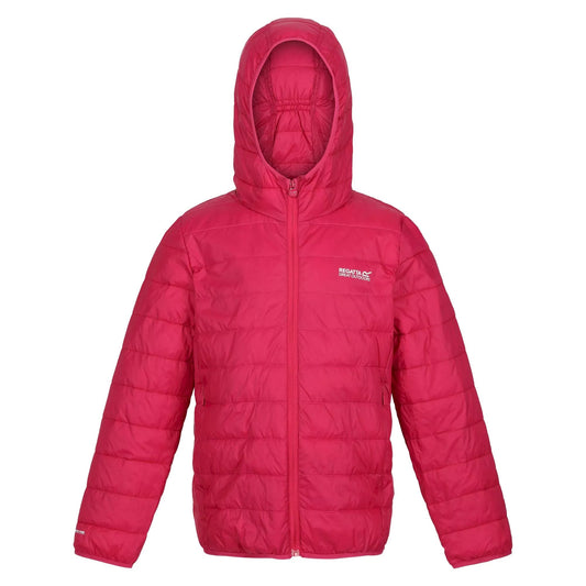 Berry Pink - Front - Regatta Childrens-Kids Hillpack Hooded Jacket