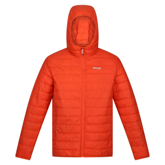 Rusty Orange - Front - Regatta Mens Hillpack Hooded Lightweight Jacket