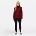 Cabernet - Close up - Regatta Womens-Ladies Kizmitt Marl Half Zip Fleece Top