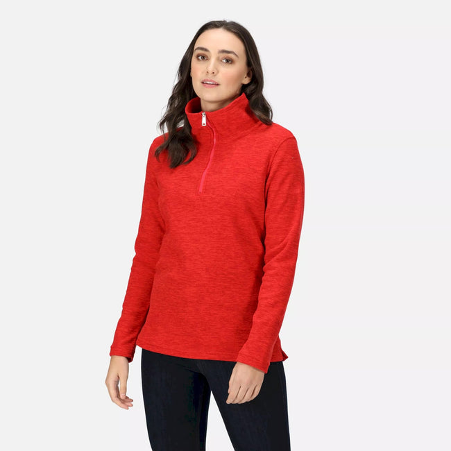 Code Red - Close up - Regatta Womens-Ladies Kizmitt Marl Half Zip Fleece Top
