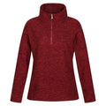 Cabernet - Front - Regatta Womens-Ladies Kizmitt Marl Half Zip Fleece Top