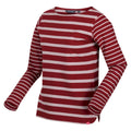 Cabernet-Lilac Chalk - Lifestyle - Regatta Womens-Ladies Farida Striped Long-Sleeved T-Shirt