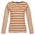 Moccasin Brown-Copper - Front - Regatta Womens-Ladies Farida Striped Long-Sleeved T-Shirt