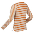 Moccasin Brown-Copper - Side - Regatta Womens-Ladies Farida Striped Long-Sleeved T-Shirt
