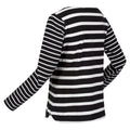 Black-Snow White - Side - Regatta Womens-Ladies Farida Striped Long-Sleeved T-Shirt