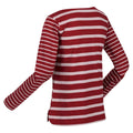 Cabernet-Lilac Chalk - Side - Regatta Womens-Ladies Farida Striped Long-Sleeved T-Shirt