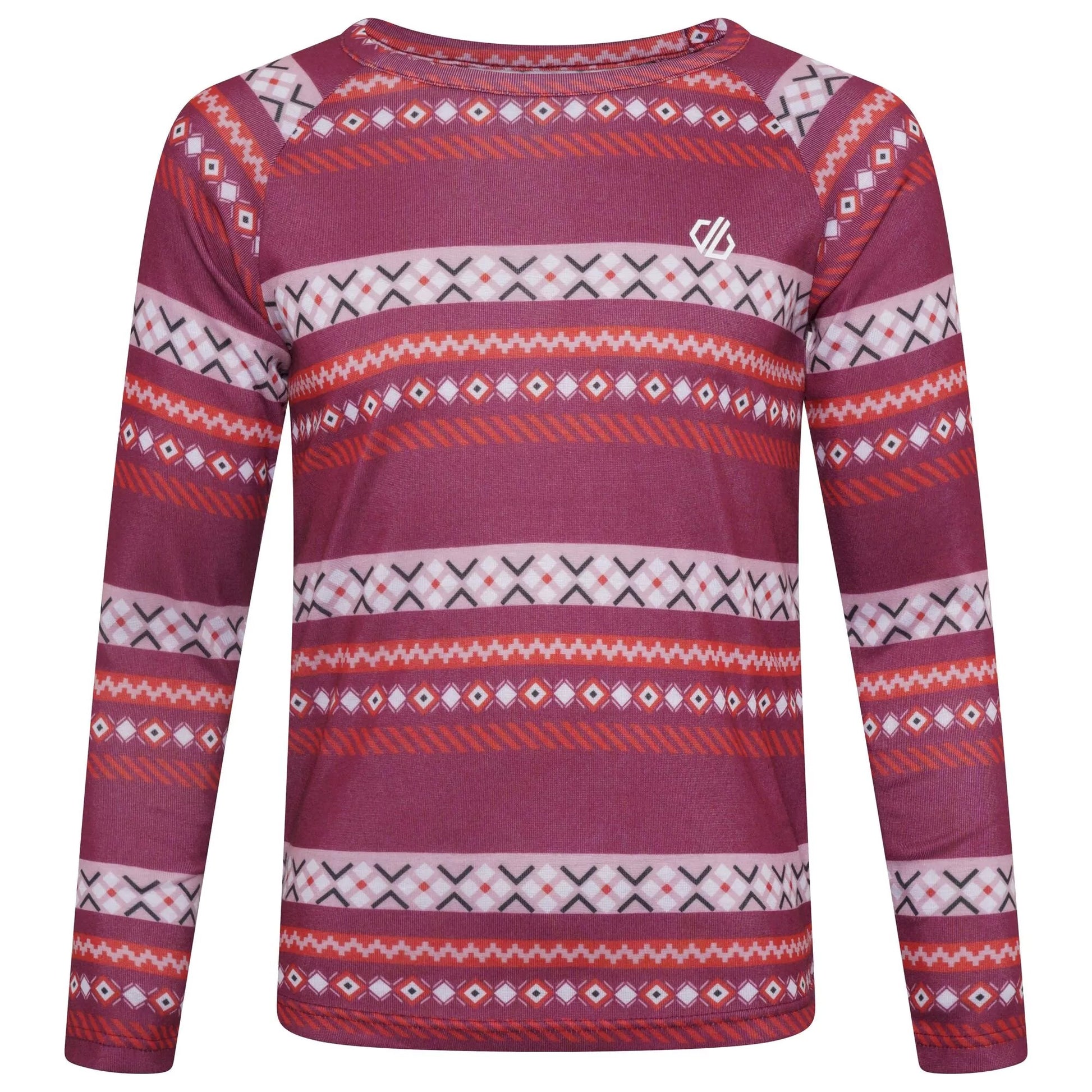 Beetroot-Powder Pink - Side - Dare 2B Childrens-Kids Amaze Base Layer Set