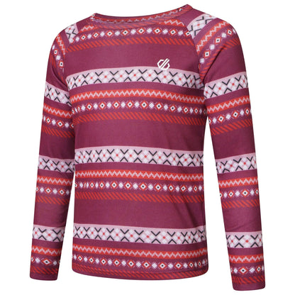Beetroot-Powder Pink - Lifestyle - Dare 2B Childrens-Kids Amaze Base Layer Set