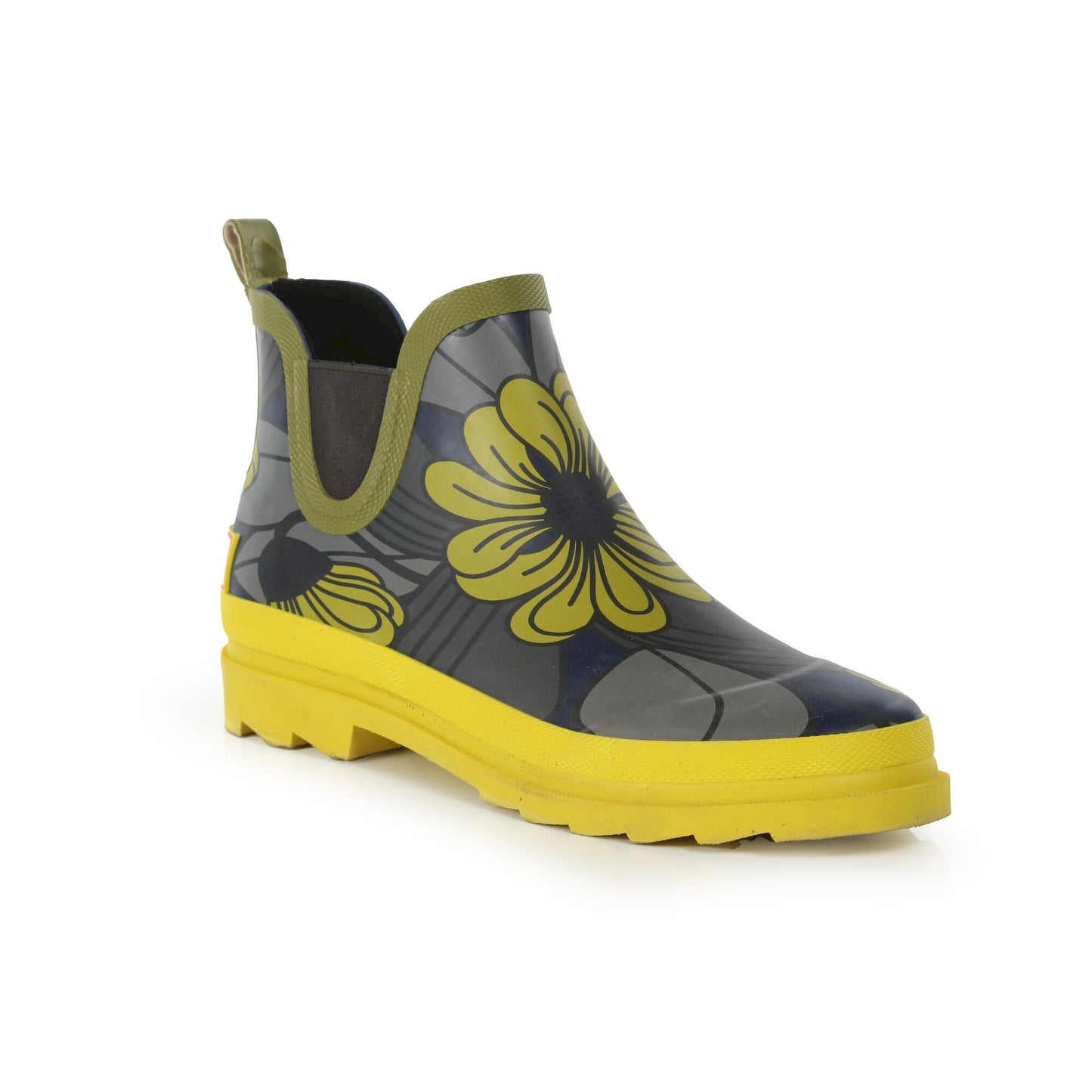 Heligan Yellow - Close up - Regatta Womens-Ladies Orla Kiely Floral Ankle Wellington Boots