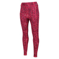 Berry Pink - Pack Shot - Regatta Womens-Ladies Holeen II Abstract Leggings