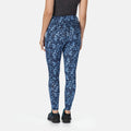 Dark Denim - Pack Shot - Regatta Womens-Ladies Holeen II Watercolour Leggings