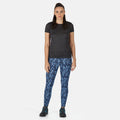 Dark Denim - Close up - Regatta Womens-Ladies Holeen II Watercolour Leggings