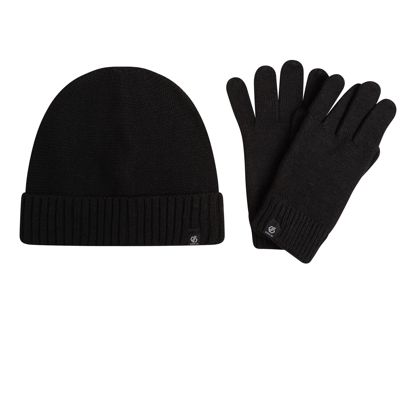 Black - Front - Dare 2B Womens-Ladies Necessity Hat And Gloves Set