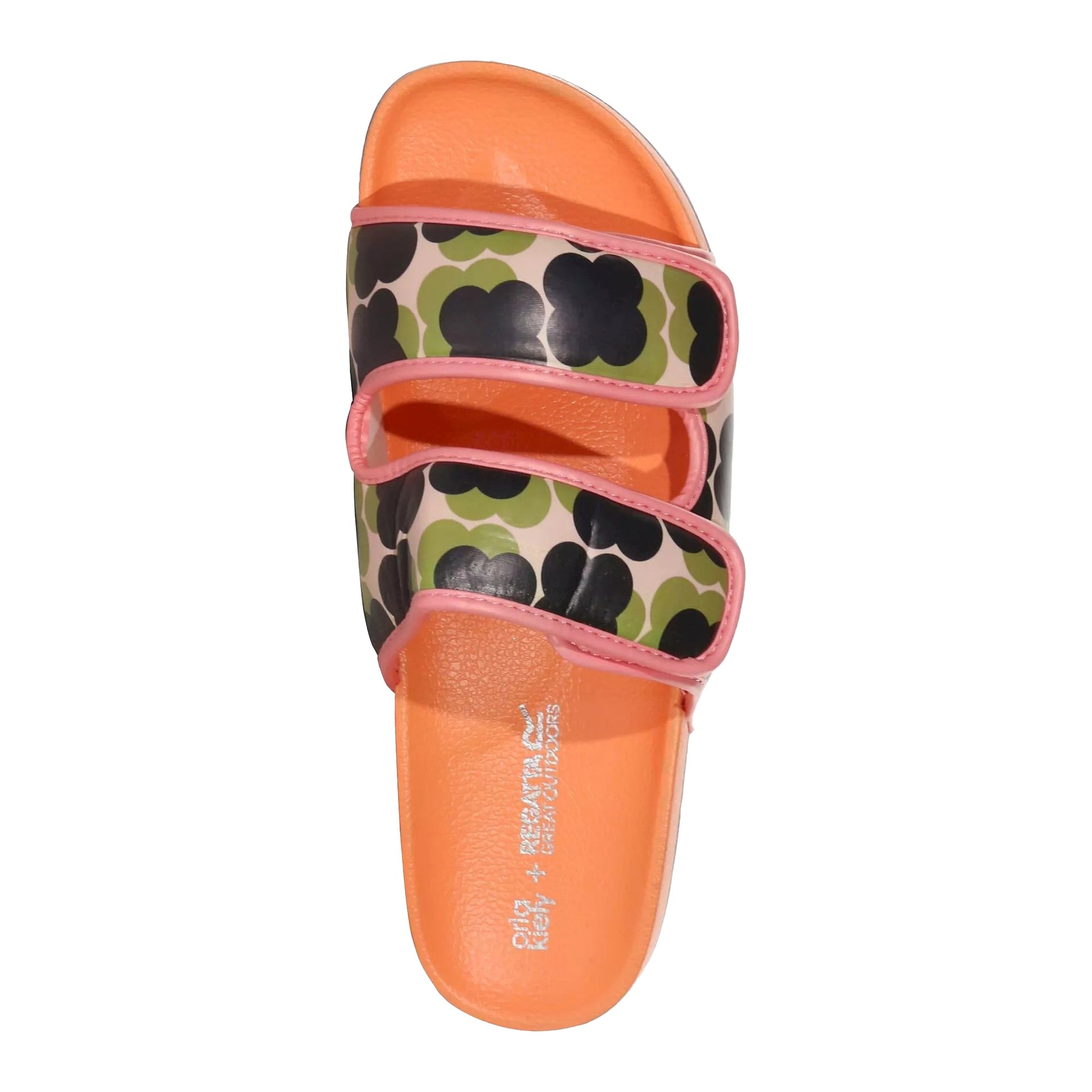 Olive - Lifestyle - Regatta Womens-Ladies Orla Twin Flower Moulded Footbed Sandals